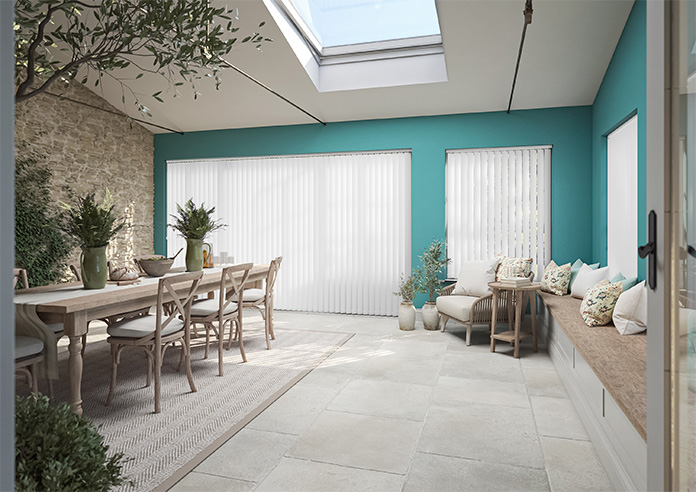 Toulouse (Blackout), Textured White - Vertical Blind - Image 7